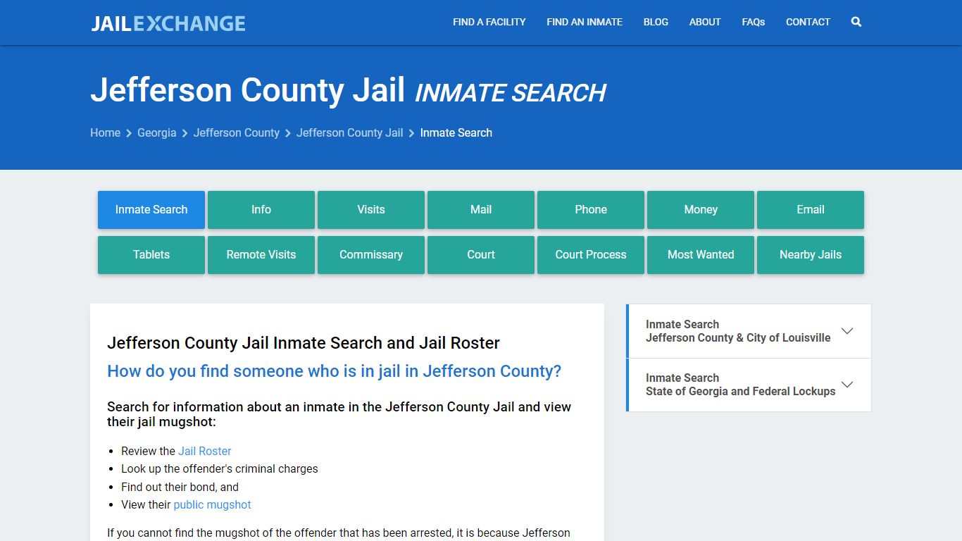 Inmate Search: Roster & Mugshots - Jefferson County Jail, GA